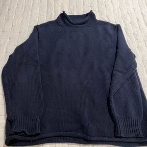 JCrew Mens Navy Heavy Knit Sweater! Size Medium, perfect for fall!!!